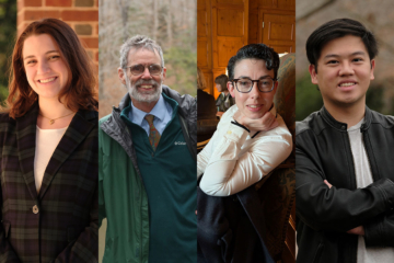 A composite photo shows four portraits of people side-by-side.