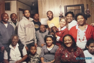This is a photo of the Quo Vadis family, who have donated materials about Williamsburg's Black history to W&M's Special Collections for digitization purposes.