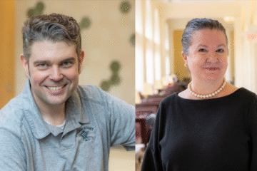 School of Computing, Data Sciences & Physics Chair Daniel Miller Runfola and Raymond A Mason School of Business Clinical Professor Dawn Edmiston aim to use the network’s knowledge to advance William & Mary as a top school for careers in AI.