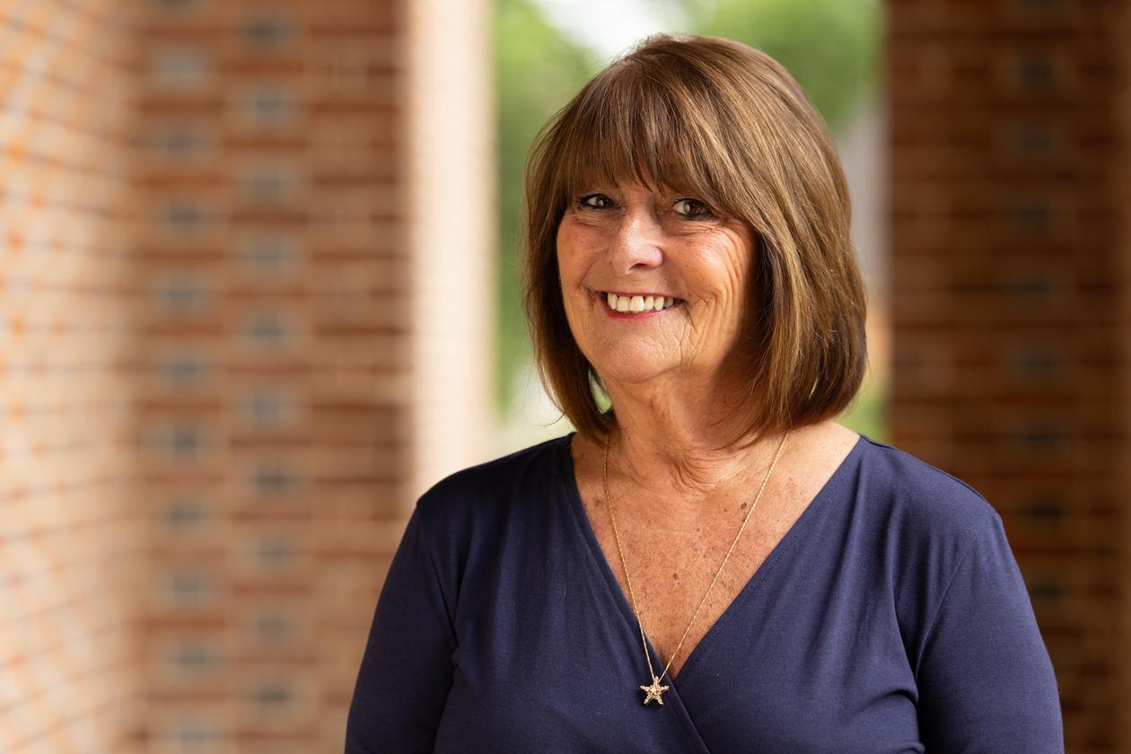 This is a photo of HR employee Debi Jarvis, this year's winner of the Duke Award