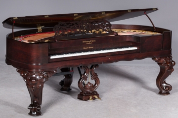 This is a photo of a rare piano recently donated to William & Mary's Music Arts Center