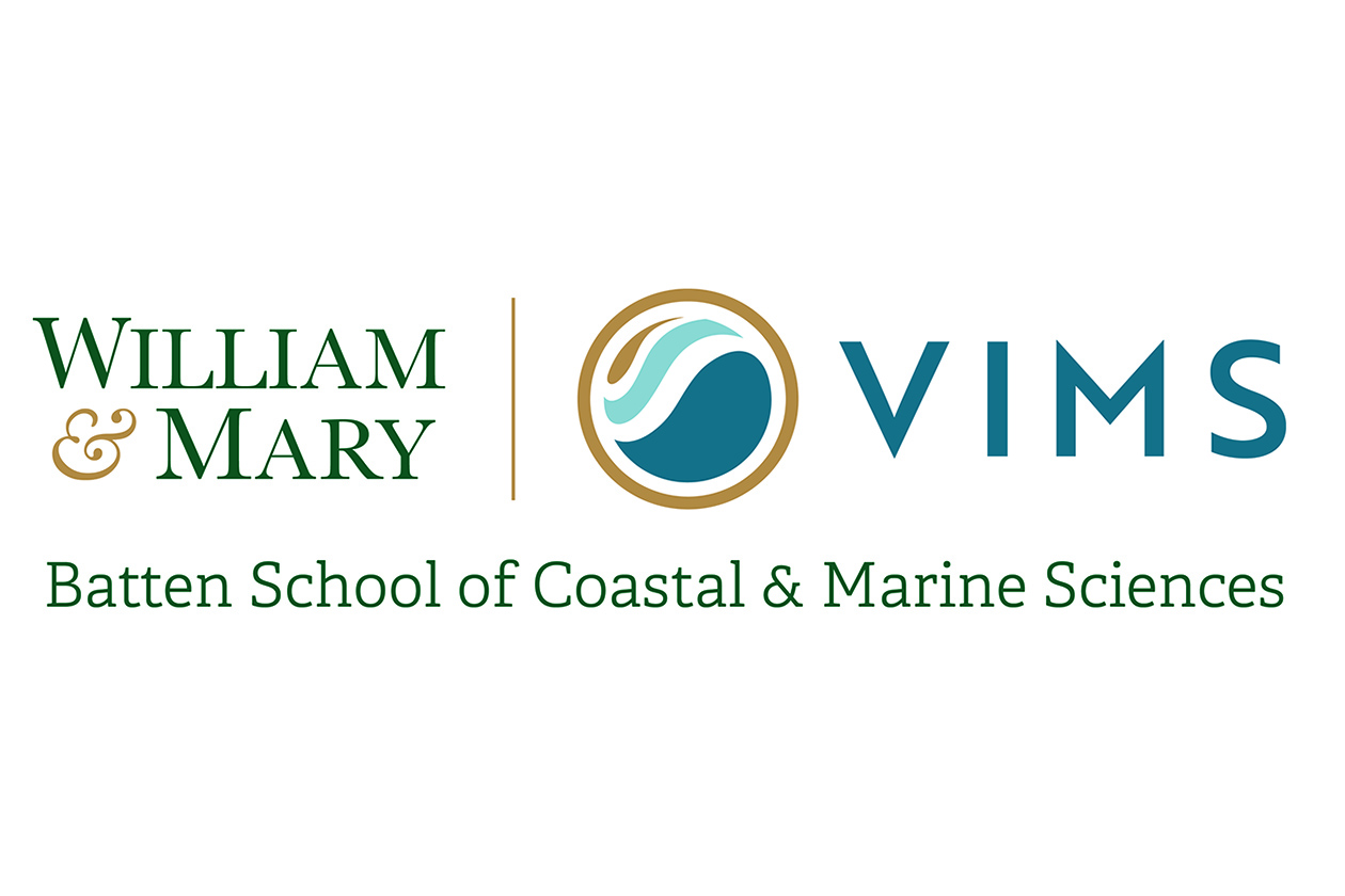 A logo shows William & Mary and VIMS over Batten School of Coastal & Marine Sciences.