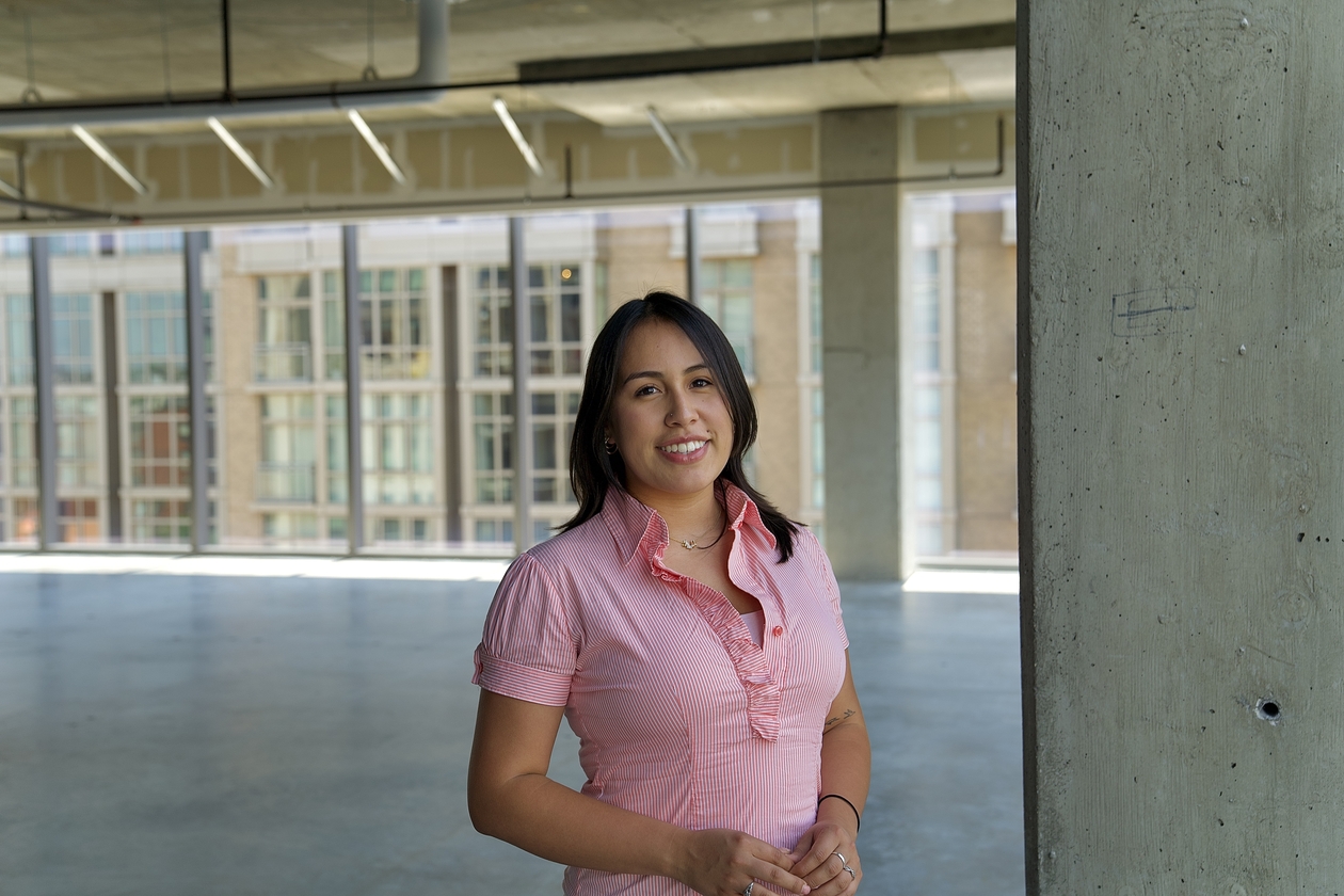 This is a photo of Nayla Bonilla-Mendez ’28 who won a scholarship to study in Chile