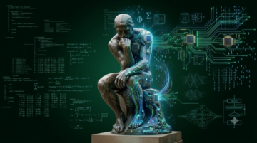 This is a digital graphic of The Thinker by Rodin created by Google Gemini on July 28, 2026.