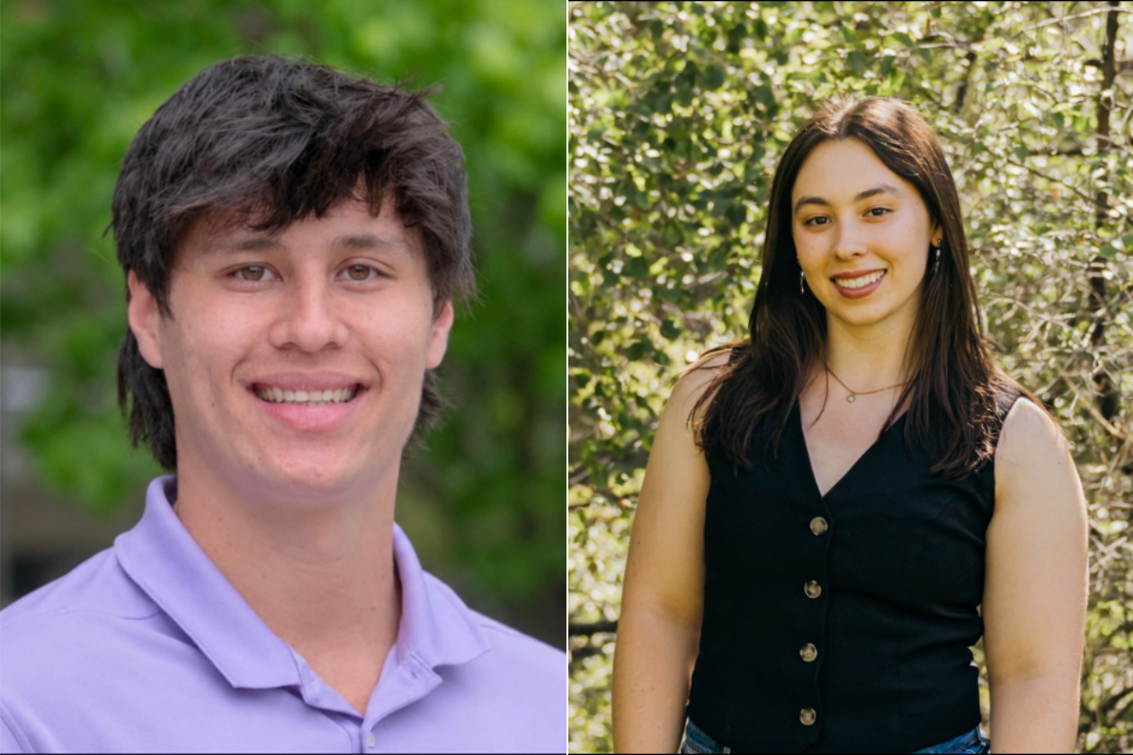 This is a photo of students Richie de Luna '28 and Aidan Hasling '27 who won top awards for the scientific research they did over the summer of 2026.