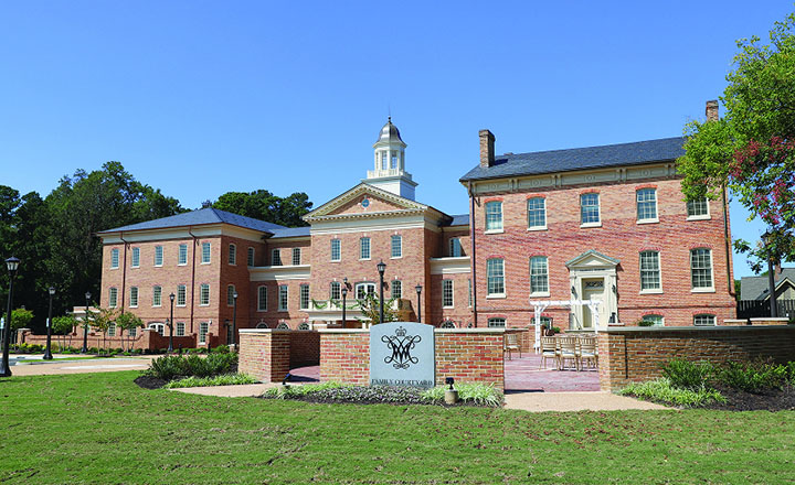 A large brick building cupola