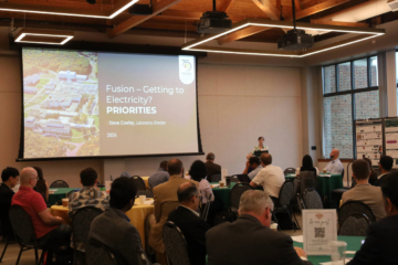 This is a photo from a conference on nuclear fusion