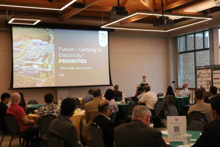 This is a photo from a conference on nuclear fusion