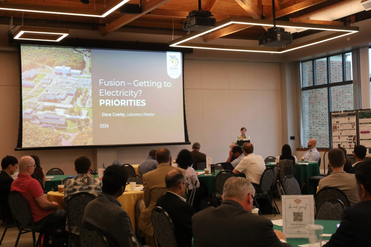 This is a photo from a conference on nuclear fusion