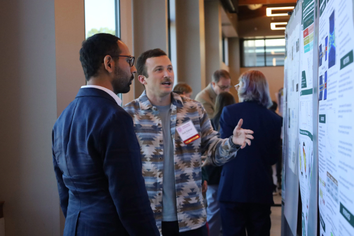 This is a photo of William & Mary PhD student, Jack Gabriel during the poster presentation session.